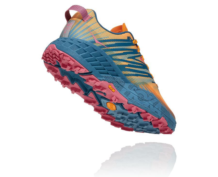 Hoka One One Trail Schoenen Dames - Speedgoat 4 - Blauw - KZ6940527